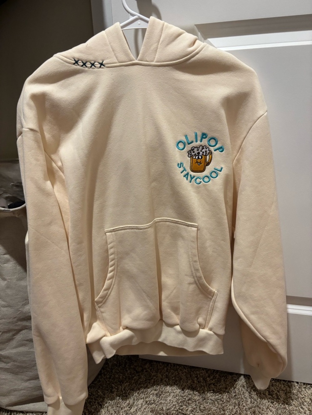 OLIPOPXStay Cool Cream Hoodie